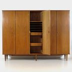 Grote Vintage 5-deurs Kledingkast In Teak, 1960s thumbnail 6