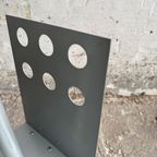 Sculptural Modern Side Table And Magazine Rack With Glass Top thumbnail 4