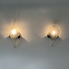 Pair Of Post Modern Shell Wall Lamps , 1980S thumbnail 4