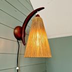 Wandlamp Van Teakhout En Sisaltouw, Temde, 1950-60 thumbnail 11