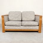 Sofa 2-Zit Bamboo And Rattan Met Grafisch Patroon thumbnail 12