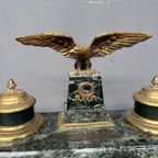 Antieke Franse Inktpot In Empirestijl. thumbnail 4