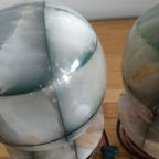 Set Vintage (onyx) Marmeren Tafellampjes/nachtlampjes (+/- Jaren 50-60). thumbnail 8