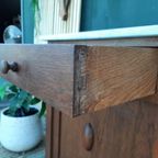 Art Deco Kastje Jr 20 Eiken Commode Wastafelkastje Dressoir thumbnail 4