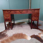 Antiek Palissander Bureau Met Ingelegd Marmer En Bijpassende thumbnail 16