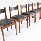 Bernini Vintage Italiaanse Eetkamer Stoelen Van Silvio Coppola, Set Van 6 thumbnail 13