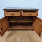 Vintage Frans Dressoir Commode, Ladekast Badkamermeubel Met Marmer Blad 105 thumbnail 9