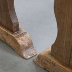 Geweldige Set Van 2 Antieke Franse Banken Voor Aan De Eettafel Met Een Prachtig Patina thumbnail 10