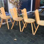 4 Stoelen. Rare Vintage Ikea- +-1970 thumbnail 3