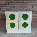 Pop Art Jaren 70 Garderobe Set Groen - Schoenenkast Met Kapstok thumbnail 10