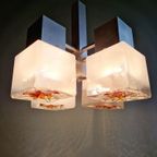 Mazzega Kubieke Kroonluchter, Space Age-Stijl, 1970 thumbnail 2