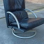Vintage Rolf Benz Leren Swivel Fauteuil, Torino Bmp thumbnail 15