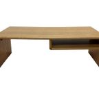 Vintage Minimalistische Eikenhouten Salontafel 80's Design thumbnail 2