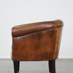 Stoere, Statige En Subtiele Vintage Schapenleren Clubfauteuil thumbnail 6