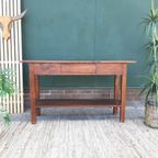 Robuuste Teak Houten Side Table Haltafel Landelijke Sidetable thumbnail 6