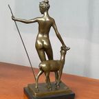 Bronzen Beeld "Diana De Jager". thumbnail 4