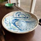 Handmade Gesigneerde Keramiek Schaal Pauw Vintage thumbnail 3