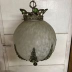 Art Deco Luster Met Gefumeerd Glas thumbnail 5
