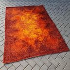 Vintage Vloerkleed Jaren 70 Oranje Retro Vloerkleed Kleed thumbnail 4