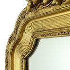Grote Antieke Gouden Spiegel Met Kroon Klassiek Barok Frankrijk 118Cm thumbnail 11