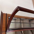 Antiek Engels Mahonie Vitrinekast Met 1 Deur, Met Bol Glas, 122 Cm Breed thumbnail 7