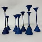 Set Of 17 Memphis Style Post Modern Candle Stick , 1980’S thumbnail 15