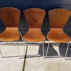 Set Van 3 Deens Design Vintage Vlinderstoelen, Stoelen. thumbnail 10