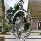 Kosta Glazen Raamhanger / Suncatcher Van Een Uil, Scandinavisch Glas thumbnail 4