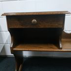 Telefoonbankje Antiek Hout Planten-haltafel Met Lade thumbnail 18