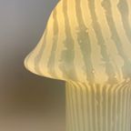 Witglazen Peill En Putzler Paddenstoel Tafellamp Met Zebraprint 1970 thumbnail 6