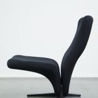 Comfortabele Zwarte Vintage Design Fauteuil Van Pierre Paulin Voor Artifort Concorde Model F780 thumbnail 6