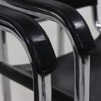 Set Of 2 Italian Modern Saddle Leather And Chromed Steel Chairs 1980S thumbnail 12