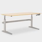 Solidesk Slingerbureau, Ahorn Blad, 180 X 80 Cm. Aluminium Handslinger Hoogte Verstelbaar Onderst thumbnail 2