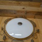 Grote Plafondlamp Metaal Met Glas thumbnail 2