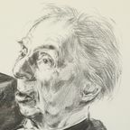 Grote Houtskool Tekening Pleitende Advocaat Kunst Driesschaert 1974 thumbnail 15