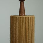 Erg Leuke Vintage Jute Design Hanglamp Afgewerkt Met Hout thumbnail 4