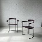Per Stuk (2) - Vintage Arrben Italy Stoelen Paars thumbnail 2