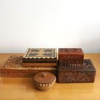 Klein Vintage Houten Doosje, Jaren '60 thumbnail 2