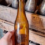 60 Tot 80 Jaar Oude Krat, Flessenkrat Met 24 Bierflessen. thumbnail 7