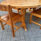 Vintage Eetkamerset – 6 Stoelen En Verstelbare Tafel thumbnail 11