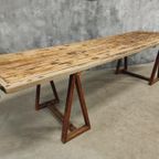 Antieke Tafel Schragentafel Xxl Tuintafel 89 X 308 Cm thumbnail 5