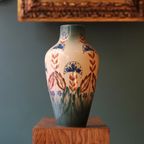 Art Deco Handbeschilderde Aardewerk Vaas, Circa 1925–35 thumbnail 3