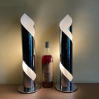 Set Vintage Tafellampen Spiraal Lampen Jaren 70 thumbnail 11