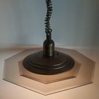 Vintage Verstelbare Octagon Massive Glazen Plafondlamp (geborsteld Messing) thumbnail 14