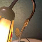Glas In Lood Tafellamp Vintage Italiaans Tiffany Stijl thumbnail 4