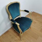 Brocante Vintage Franse Louis Xv Stoeltje, Fauteuil 304 thumbnail 17