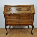 Brocante, Vintage Secretaire, Ladekast, Landelijk Bureau 808 thumbnail 3