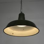 Industriele Hanglamp Met Geemailleerde Stalen Kap thumbnail 12