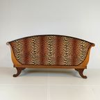 Biedermeyer-Stijl Bank Met Luipaardmotief thumbnail 9