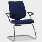 Frontseat Vergaderstoel, Donker Blauw, Slede Frame thumbnail 2